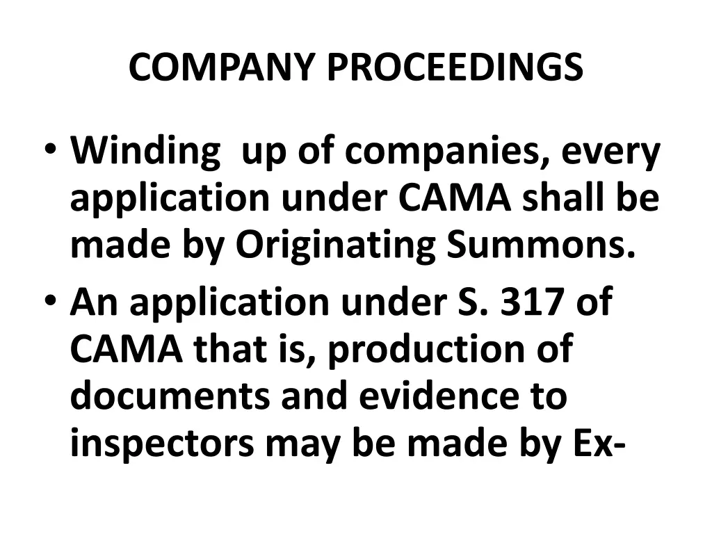 company proceedings 4