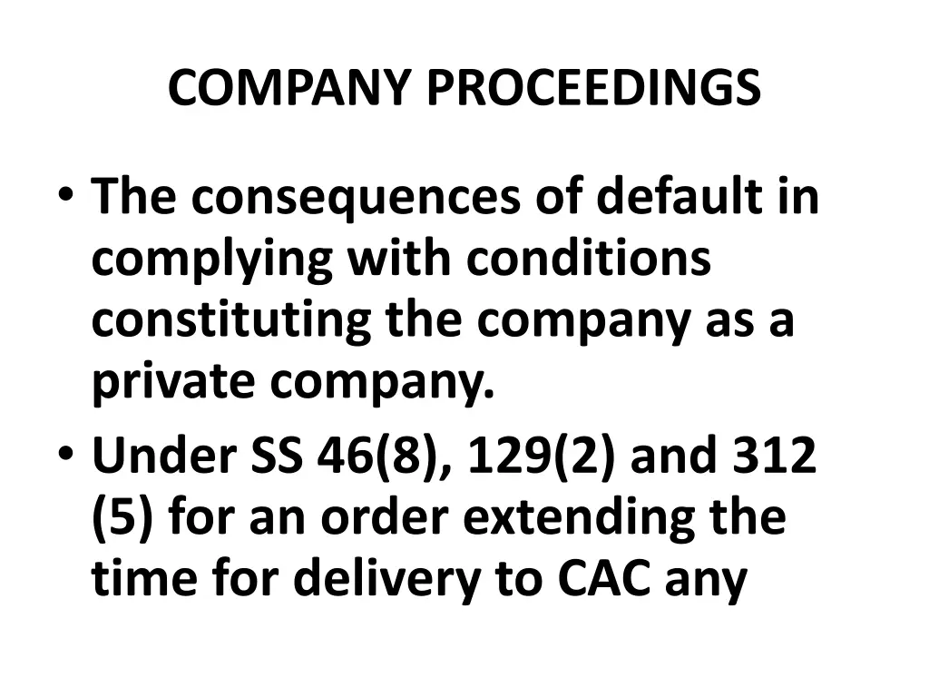 company proceedings 6