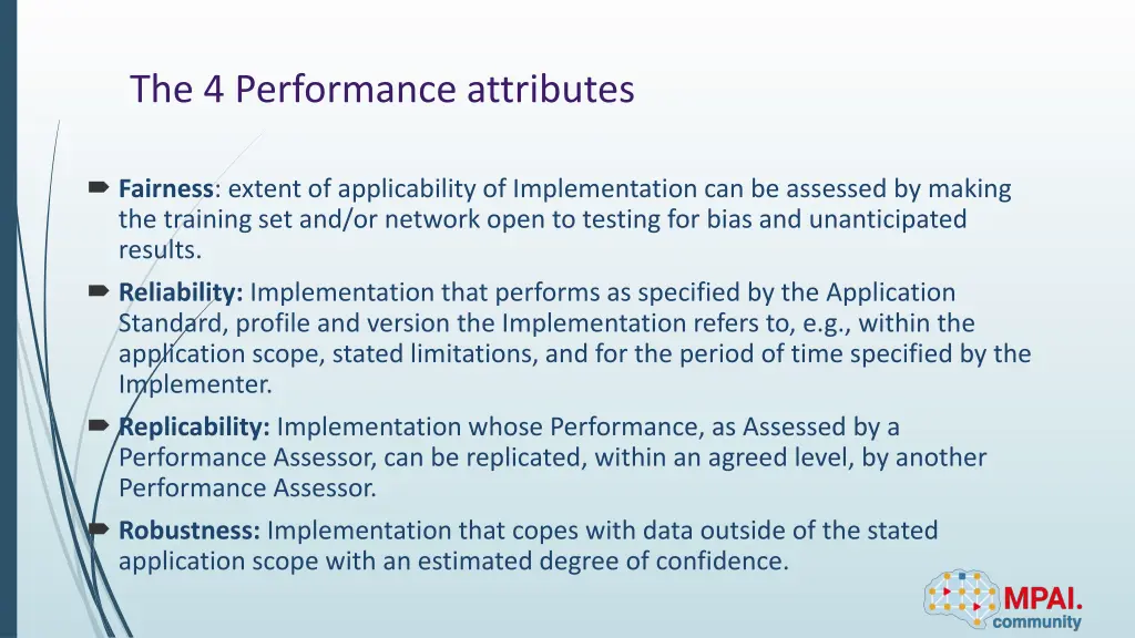 the 4 performance attributes