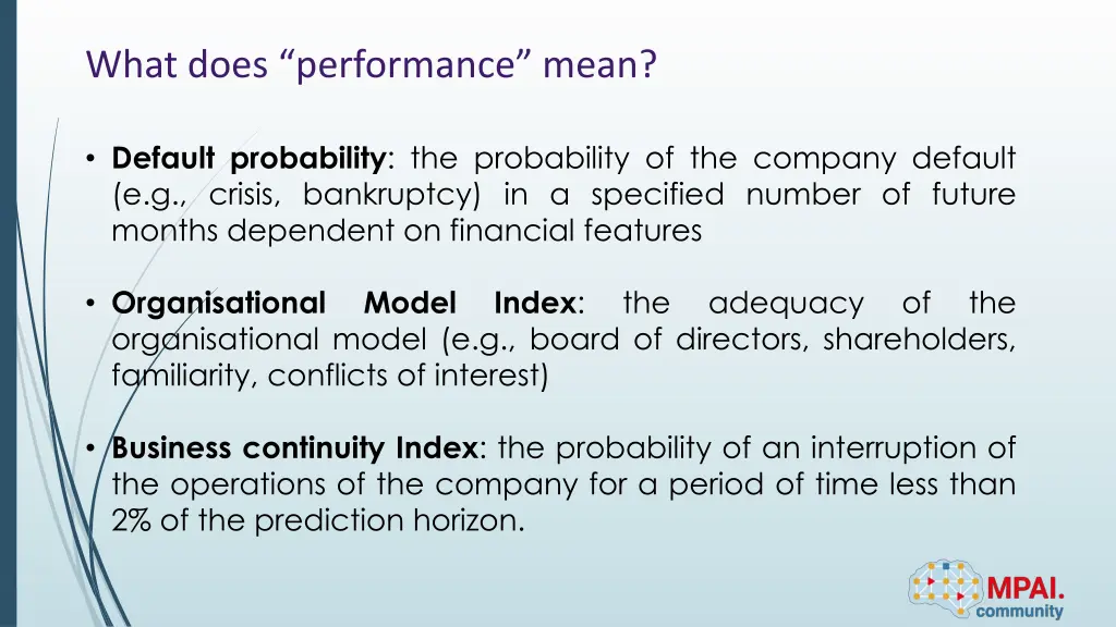 what does performance mean