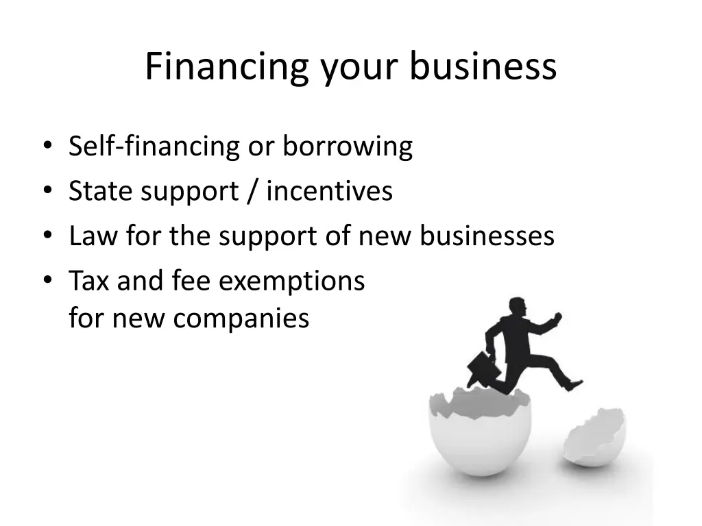 financing your business