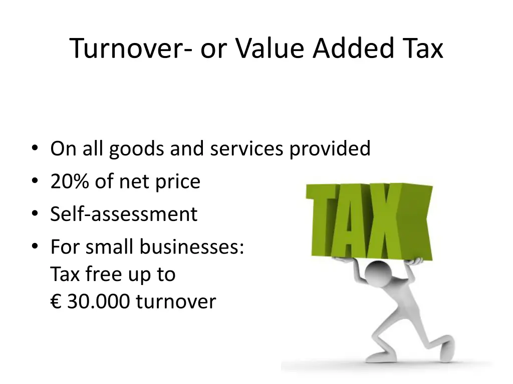 turnover or value added tax