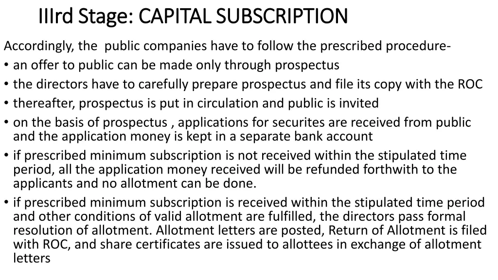 iiird iiird stage capital subscription stage 1