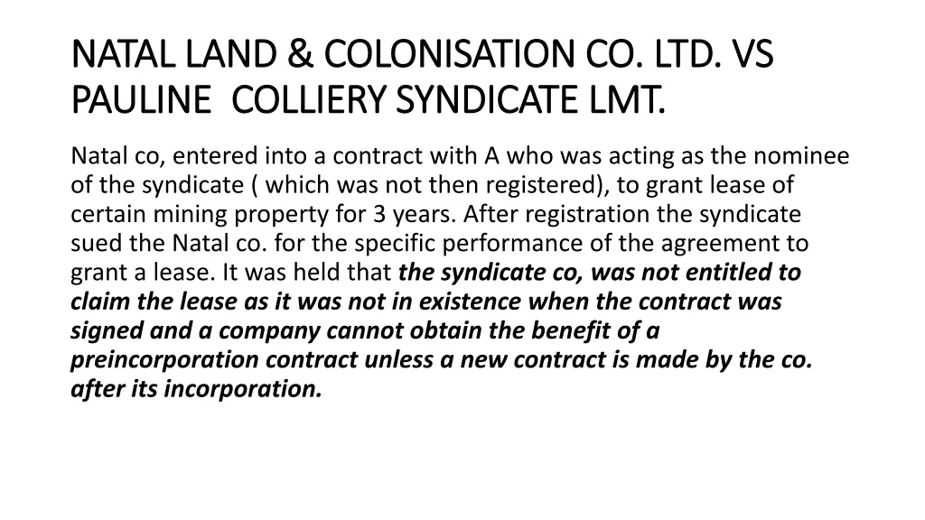 natal land colonisation co ltd vs natal land