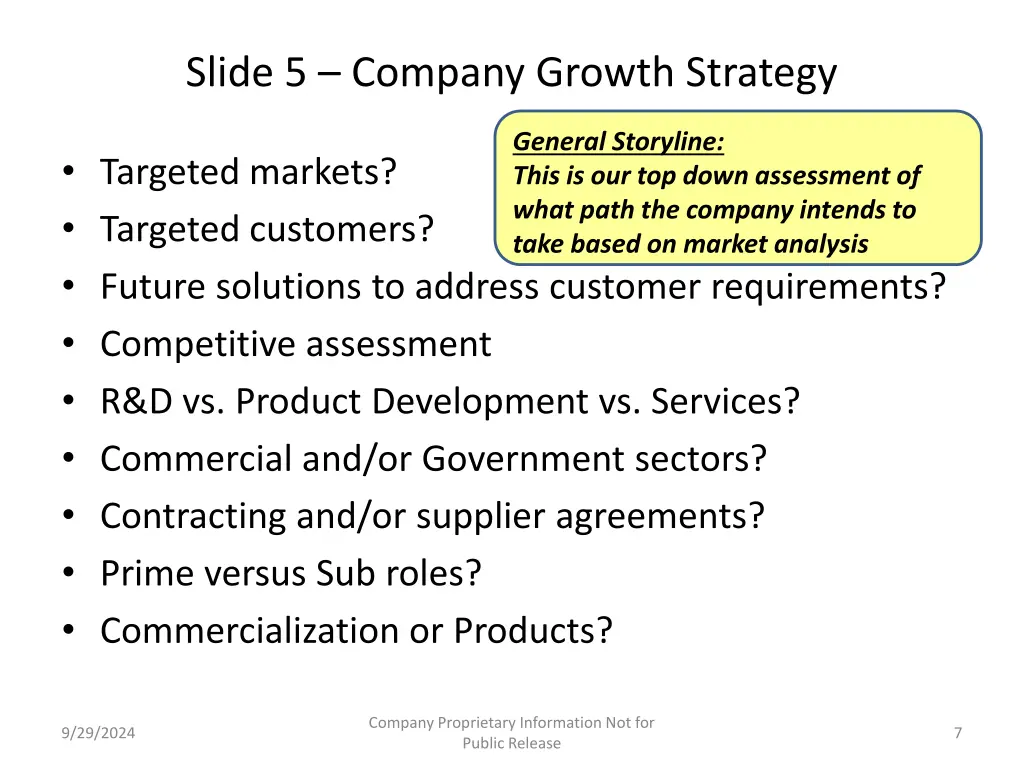 slide 5 company growth strategy