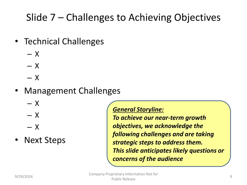 slide 7 challenges to achieving objectives