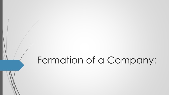 formation of a company