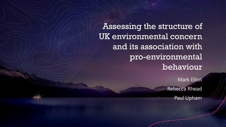 assessing the structure of uk environmental