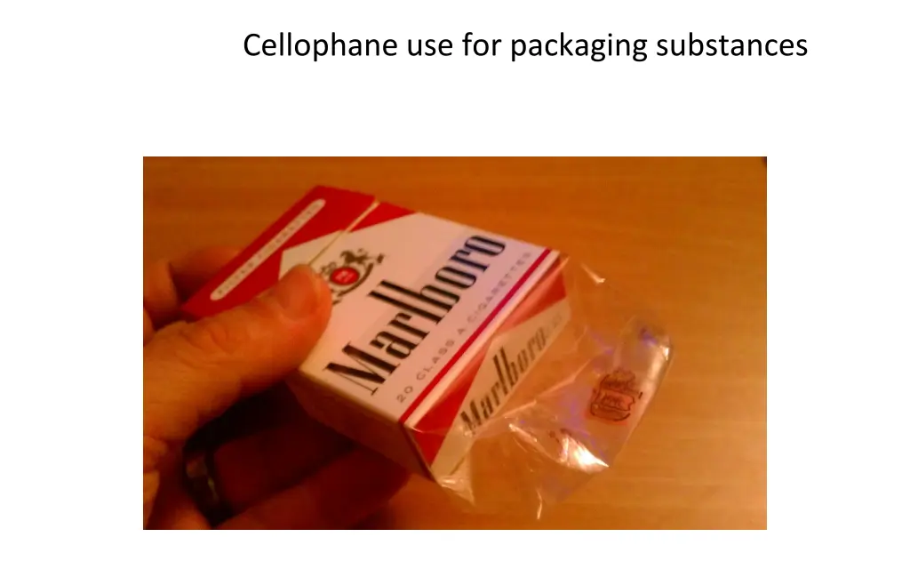 cellophane use for packaging substances