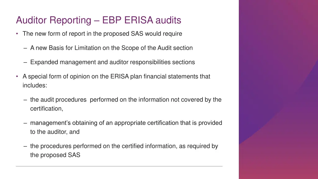 auditor reporting ebp erisa audits 1