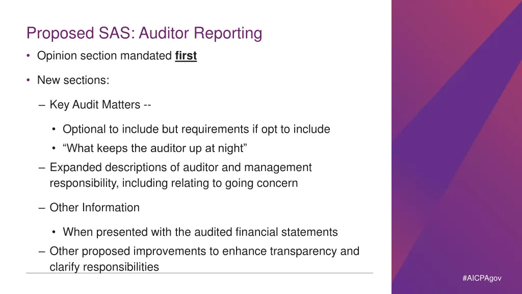 proposed sas auditor reporting 1