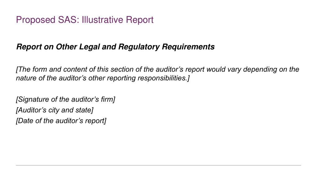 proposed sas illustrative report 6