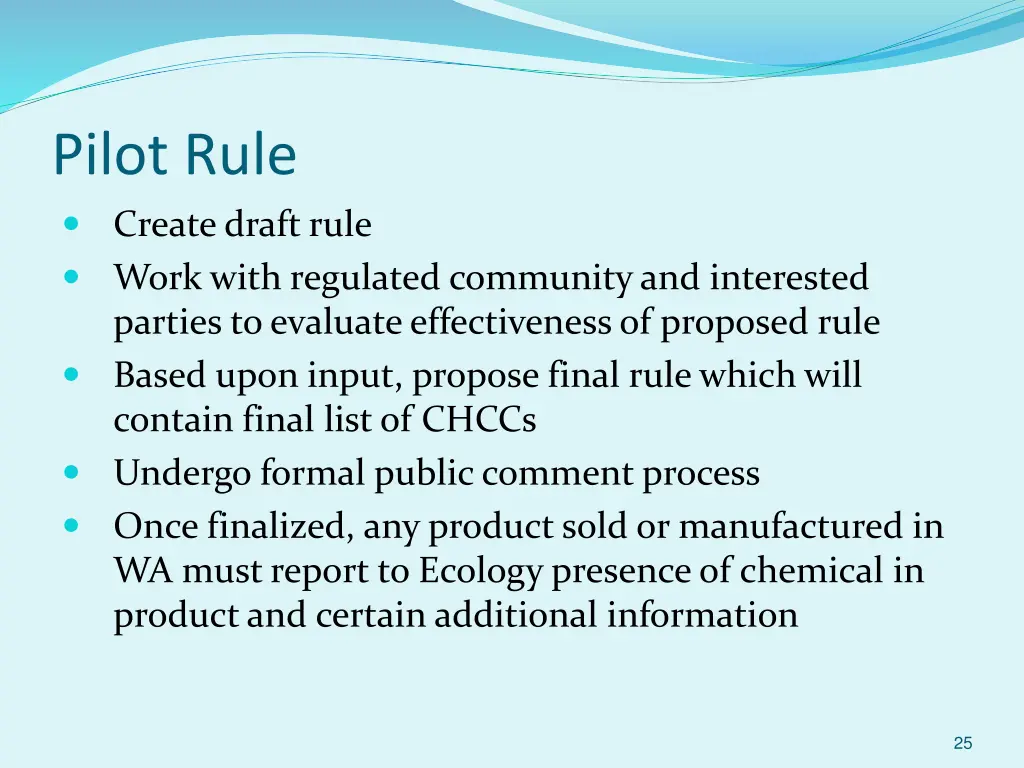 pilot rule create draft rule work with regulated