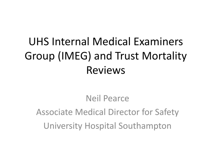 uhs internal medical examiners group imeg