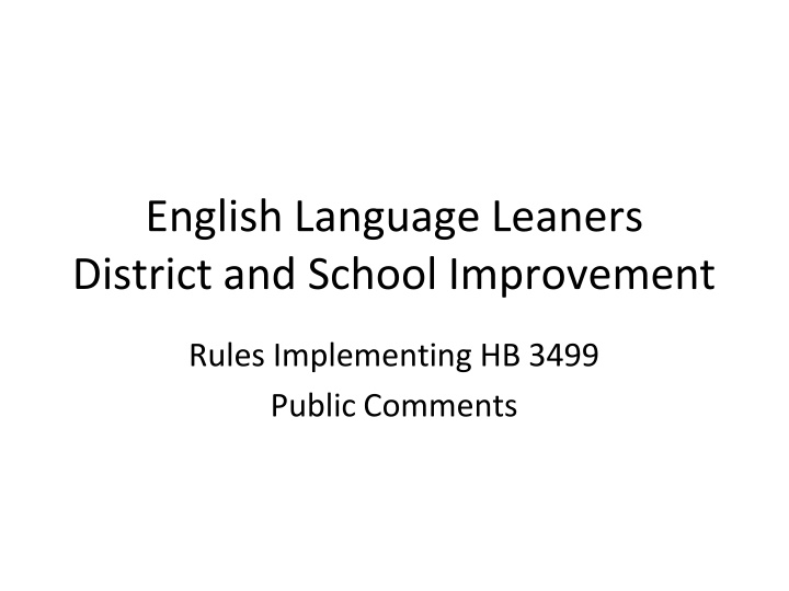 english language leaners district and school