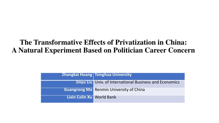 the transformative effects of privatization