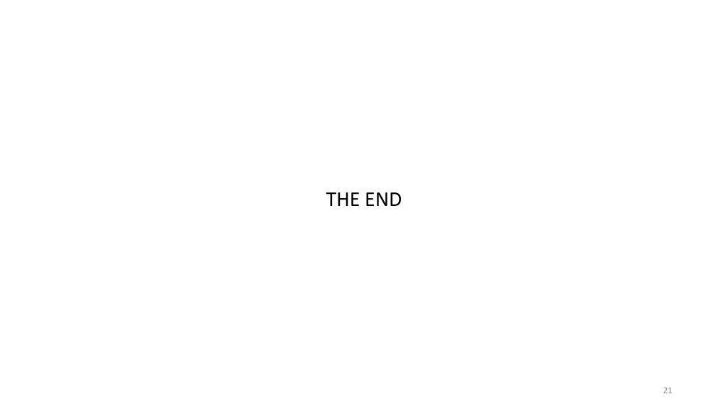 the end