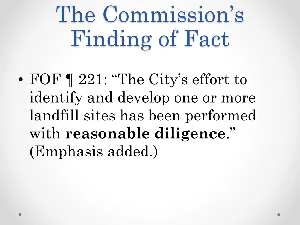 the commission s finding of fact