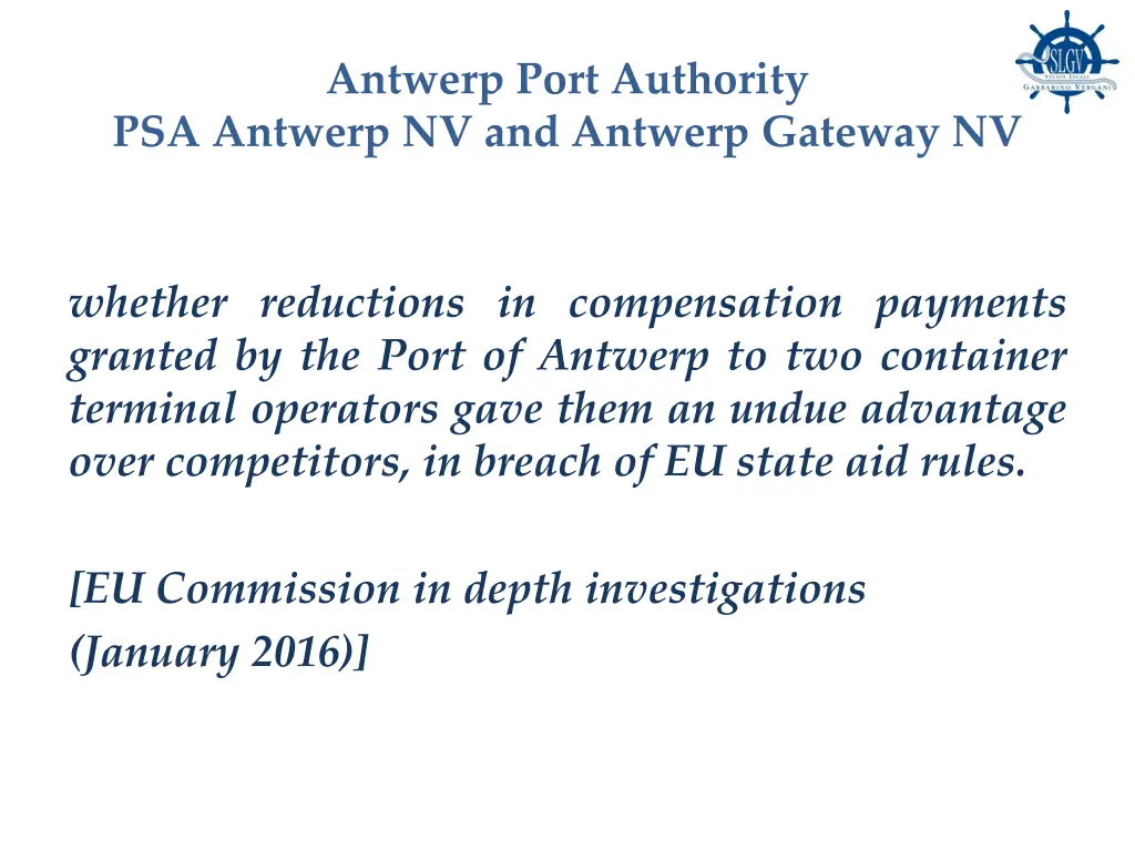 antwerp port authority psa antwerp nv and antwerp