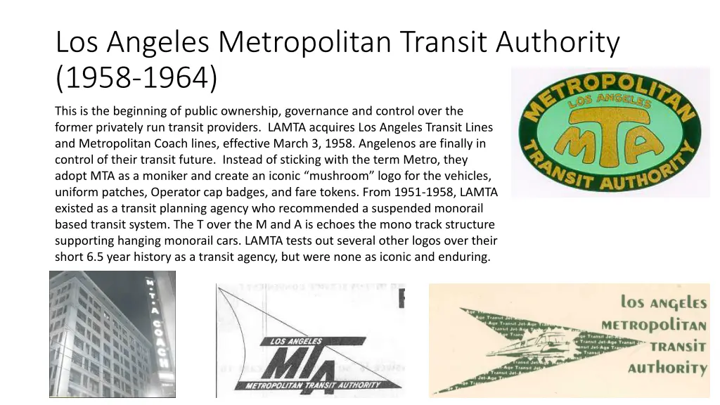 los angeles metropolitan transit authority 1958