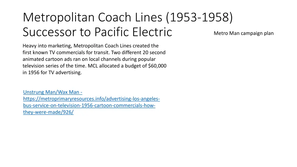metropolitan coach lines 1953 1958 successor 2