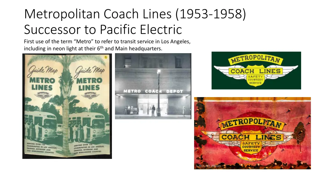 metropolitan coach lines 1953 1958 successor