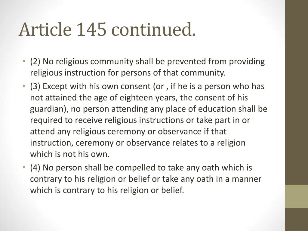 article 145 continued