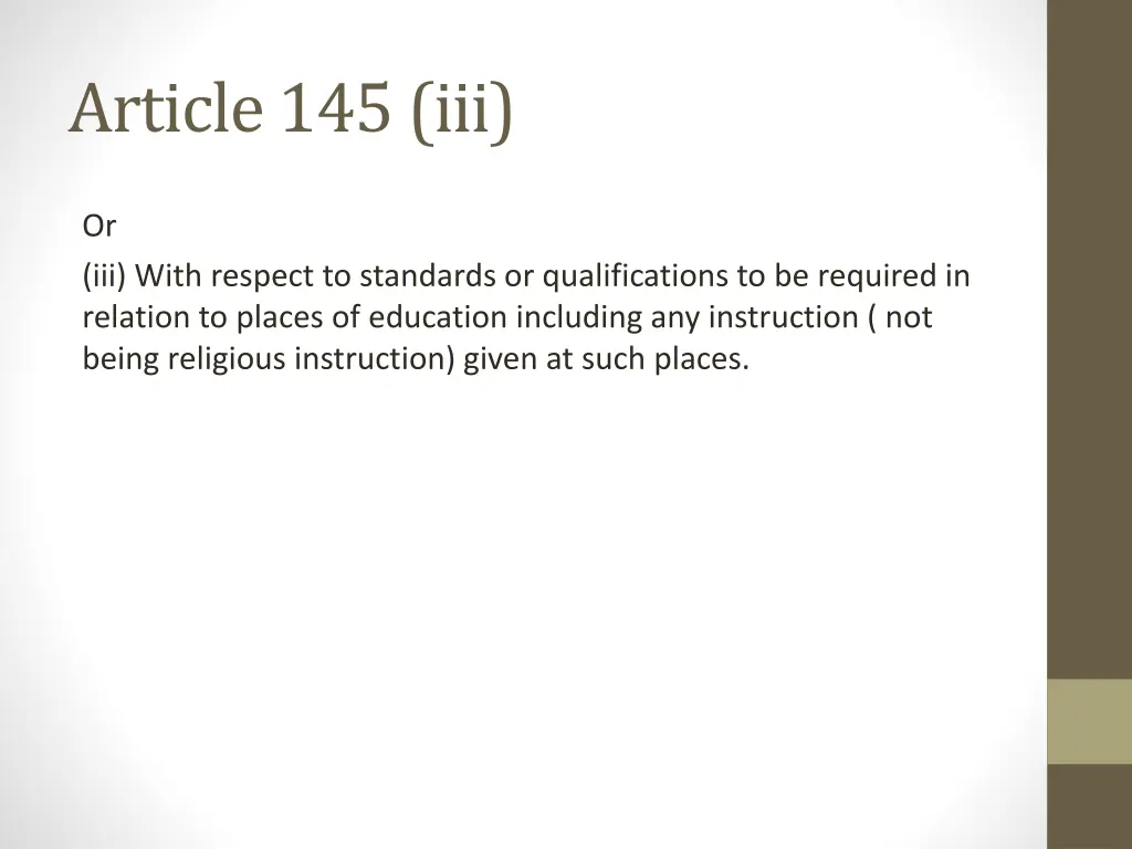 article 145 iii