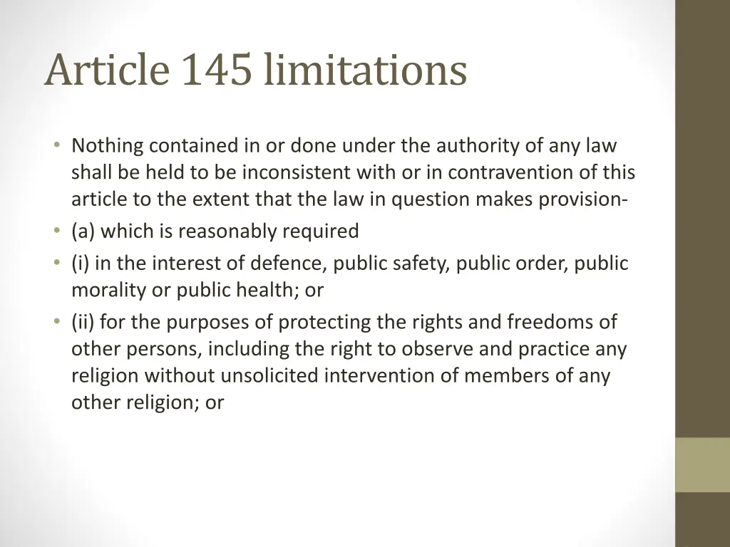 article 145 limitations