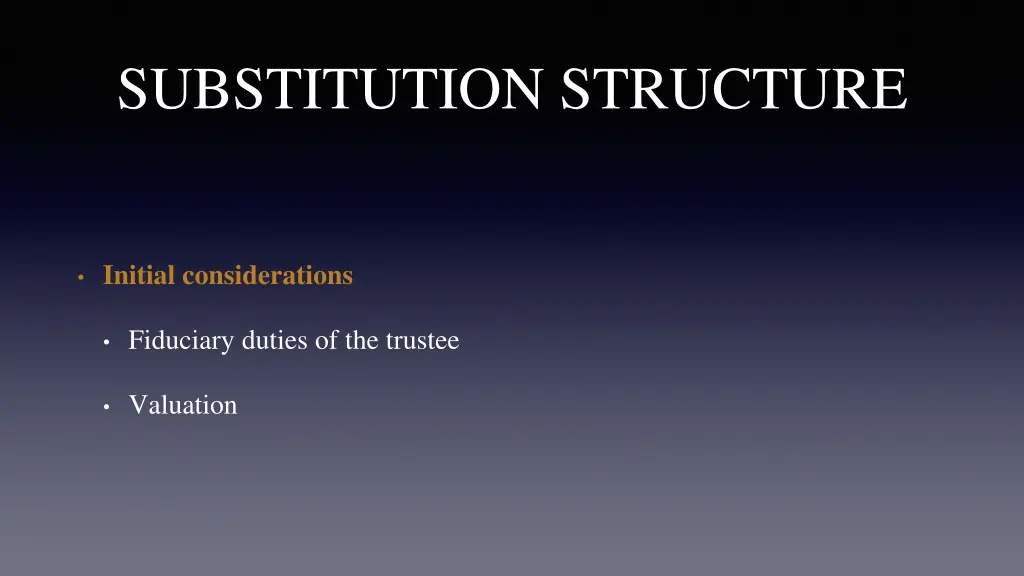 substitution structure