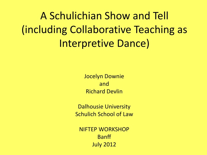 a schulichian show and tell including