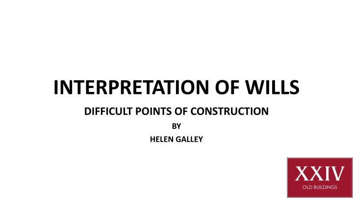 interpretation of wills