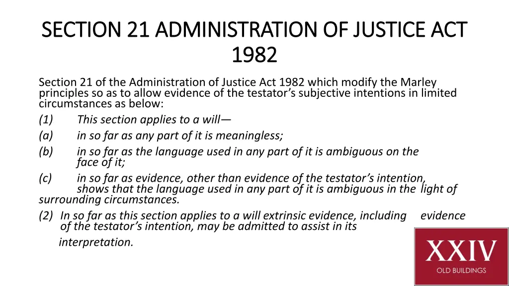 section 21 administration of justice act section