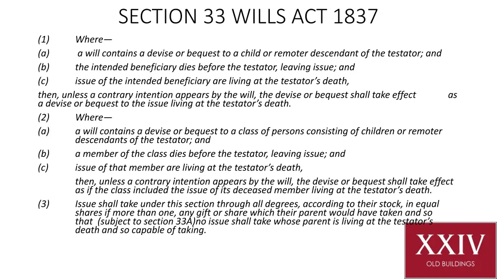 section 33 wills act 1837