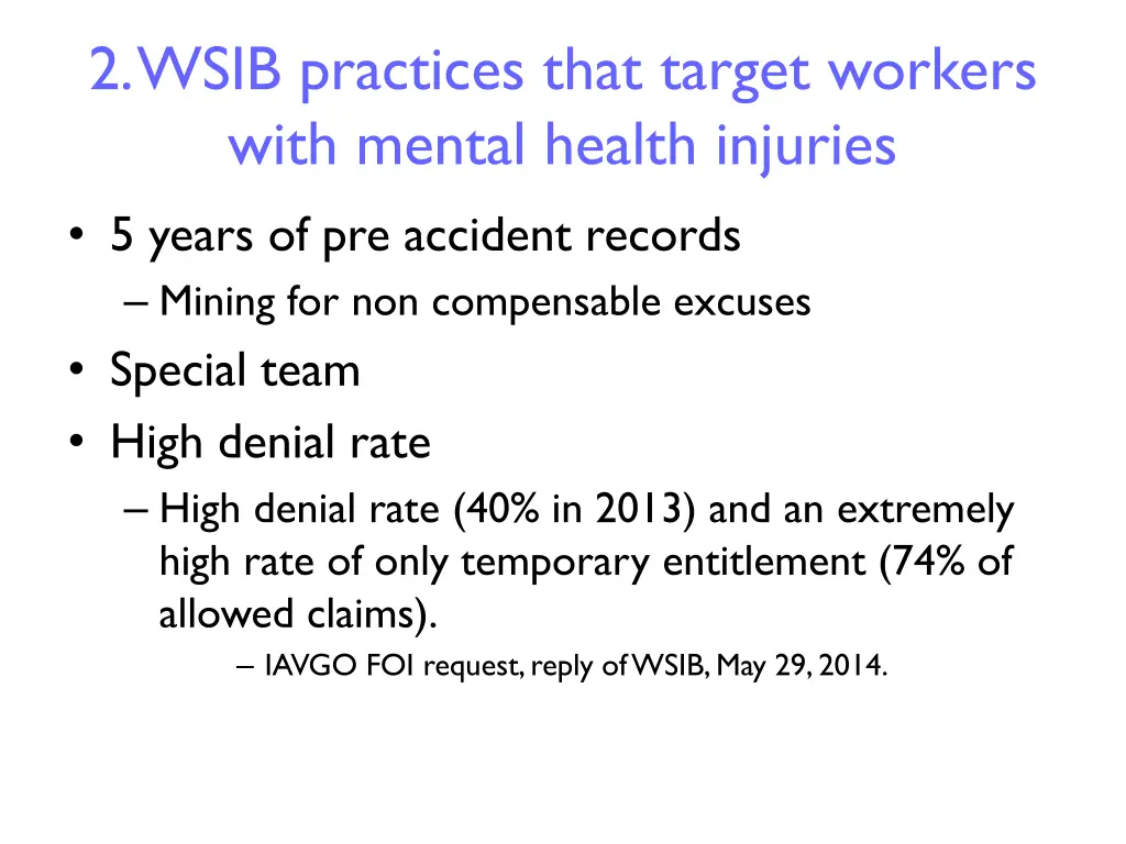 2 wsib practices that target workers with mental