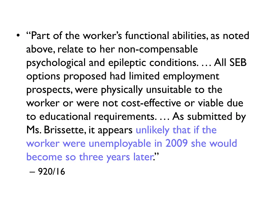 part of the worker s functional abilities