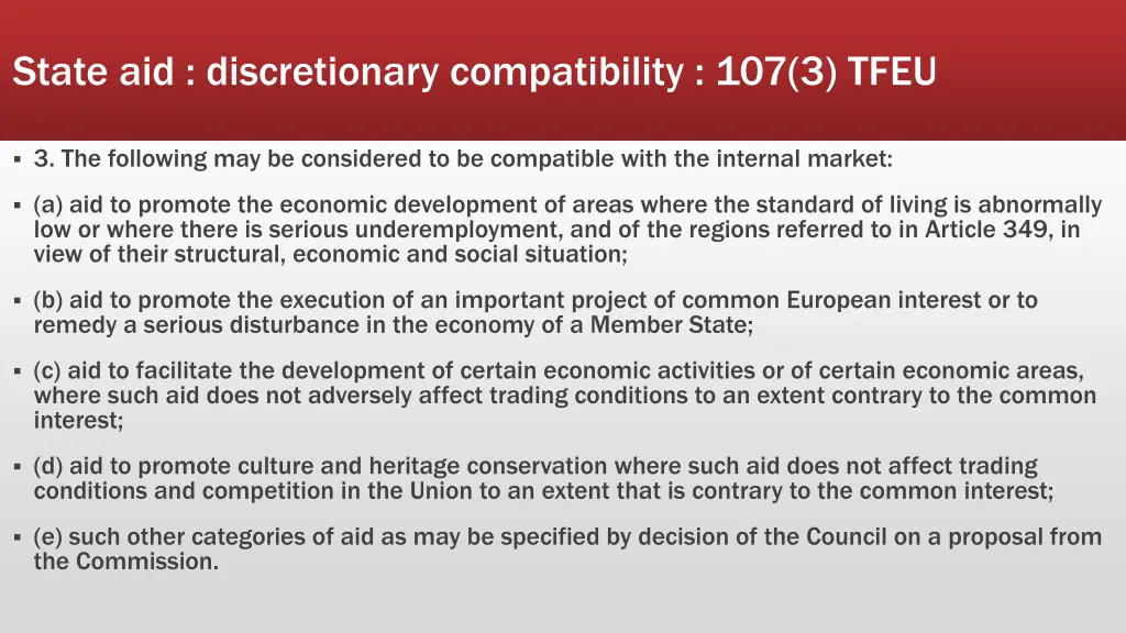 state aid discretionary compatibility 107 3 tfeu