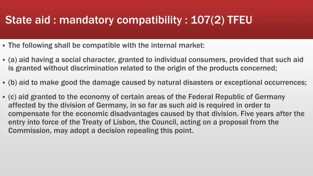 state aid mandatory compatibility 107 2 tfeu