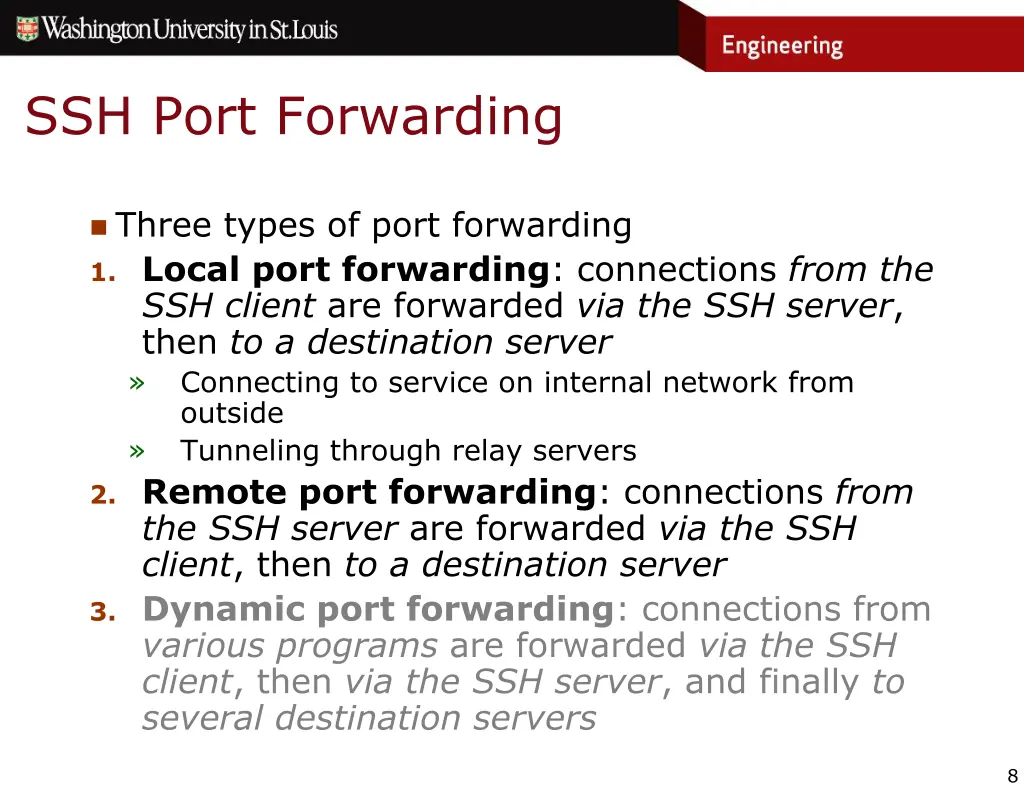 ssh port forwarding