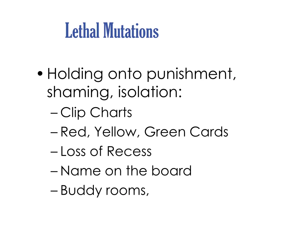 lethal mutations