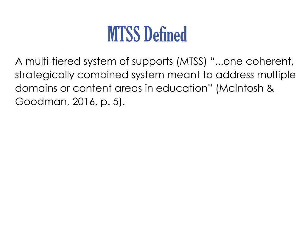 mtss defined