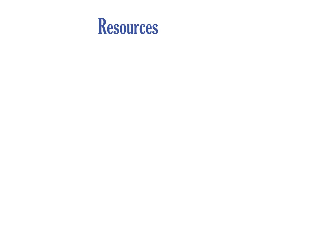 resources