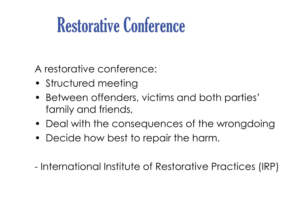 restorative conference