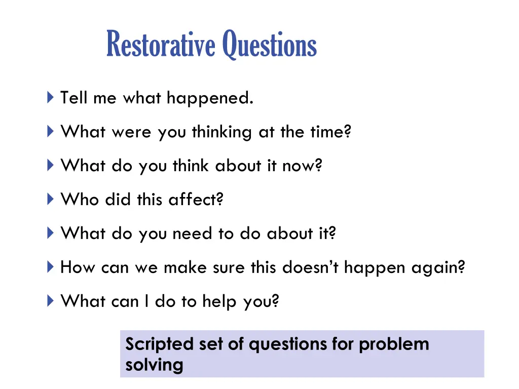 restorative questions