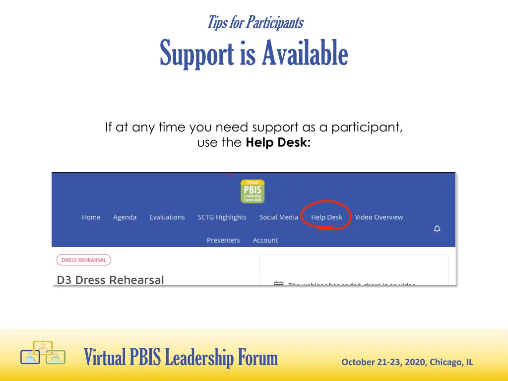 tips for participants support is available