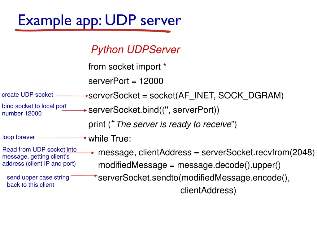 example app udp server