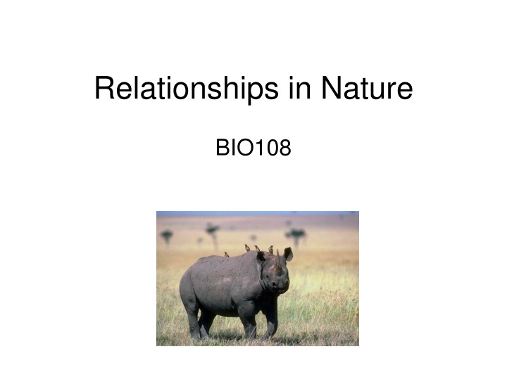 relationships in nature