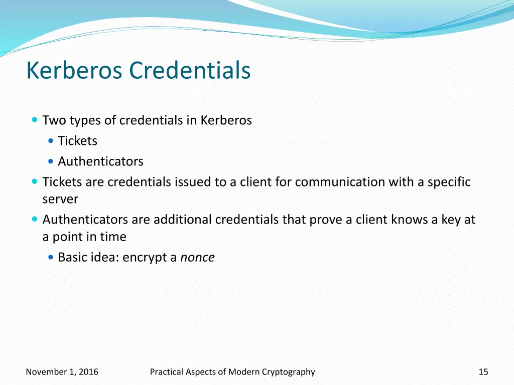 kerberos credentials