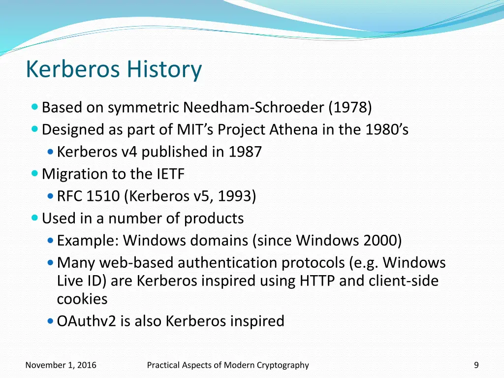 kerberos history