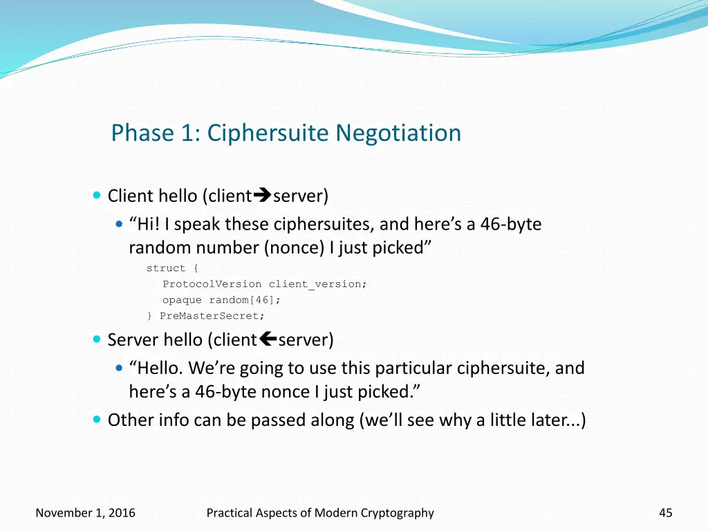 phase 1 ciphersuite negotiation